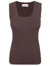 P.a.r.o.s.h . V-neck Ribbed Cardigsn In Testa Di Moro