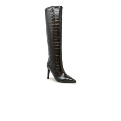 P.a.r.o.s.h . Mashoe Brown Leather Boots In Black