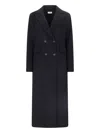 P.a.r.o.s.h Double Coat With All Over Rhinestone In Nero