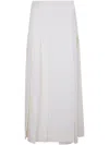 P.a.r.o.s.h Maxi Pleated Skirt In Neutrals