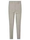 P.A.R.O.S.H MEDIUM GREY STRETCH-VIRGIN WOOL TROUSERS