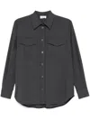 P.a.r.o.s.h Slub-texture Shirt In Grey