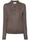 P.a.r.o.s.h Mélange Polo Top In Brown