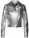 P.a.r.o.s.h . 'metallic' Silver Lambskin Jacket In Silver