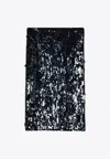 P.a.r.o.s.h . Dark Midi Skirt With Micro Sequins In Gray
