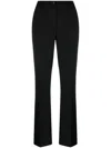 P.a.r.o.s.h Black Cropped Elasticated Pants In Black