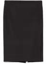 P.a.r.o.s.h Mid-rise Midi Skirt In Black