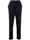 P.a.r.o.s.h Wool Blend Straight-leg Trousers With Cuffed Hem In Blue