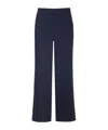 P.a.r.o.s.h Blue Pants With Wide Leg And Elastic Rear Waist In Tech Fabric Woman In Blue