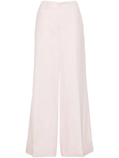 P.a.r.o.s.h Mid-rise Wide-leg Tailored Trousers In Pink
