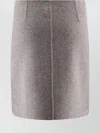 P.a.r.o.s.h Midi And Knee Length High Waisted Skirt In Neutral
