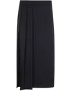 P.a.r.o.s.h Midi Skirt With Folds On One Side In Blue