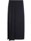 P.a.r.o.s.h Midi Skirt With Folds On One Side In Blue