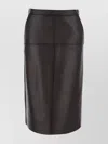 P.a.r.o.s.h Midi Skirt With High Waist Design In Brown