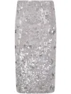 P.a.r.o.s.h Midi Skirt With Pailettes In Grey