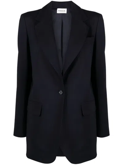 P.A.R.O.S.H MIDNIGHT BLUE LILLE SINGLE-BREASTED BLAZER