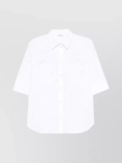 P.a.r.o.s.h Mini Bag Curved Hem In White