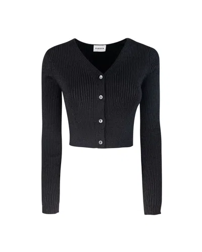 P.A.R.O.S.H MINI BLACK CARDIGAN WITH LUREX