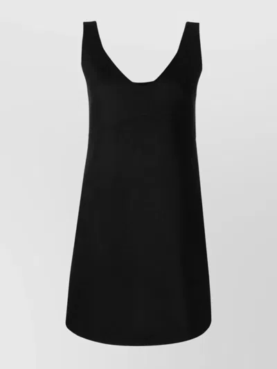 P.A.R.O.S.H MINI DRESS SHIFT V-NECK ABOVE-KNEE