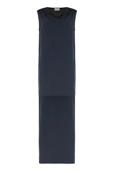 P.a.r.o.s.h Mini Silk Dress In Blue