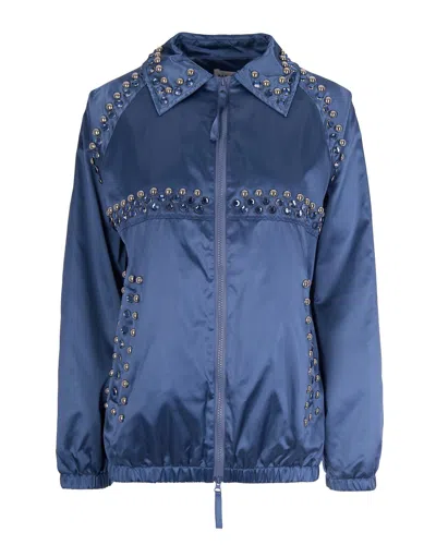 P.a.r.o.s.h Parosh Mini Stylish Coat For Women - Spring/summer 2026 In Blue