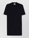 P.a.r.o.s.h Mini T-shirt Dress V-neck Collar Detail In Black