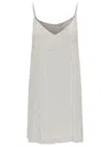 P.a.r.o.s.h Mini White Dress With All-over Paillettes In Viscose Woman In White
