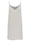 P.a.r.o.s.h Mini White Dress With All-over Paillettes In Viscose Woman
