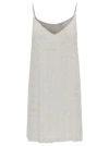P.a.r.o.s.h Mini White Dress With All-over Paillettes In Viscose Woman In White
