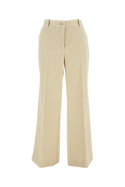 P.a.r.o.s.h Minimalist Tailored Trousers In Neutral