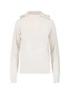 P.a.r.o.s.h Minimalist White Sweater With Ribbed Hem In White