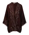 P.a.r.o.s.h Brown Cashmere Shrug In Black