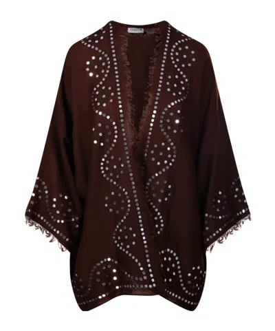 P.A.R.O.S.H P.A.R.O.S.H. SEQUIN-EMBELLISHED FRINGED CAPE