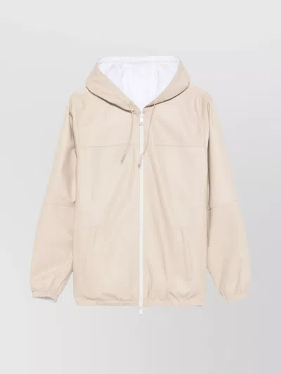 P.a.r.o.s.h Mitra Hooded Leather Jacket Design In Stucco