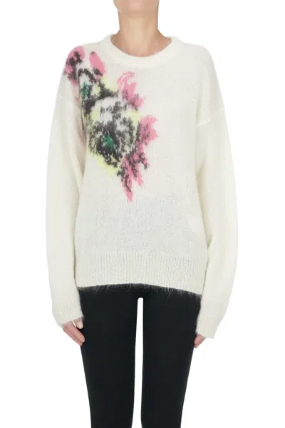 P.a.r.o.s.h Mohair-blend Pullover In Neutral