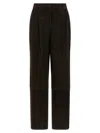 P.a.r.o.s.h Suede-leather Trousers In Black
