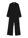 P.a.r.o.s.h Jumpsuit Poplin Drawstring Waist In Black