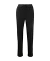 P.a.r.o.s.h Wool Blend Drawstring Trousers With Cuffed Hems In Black
