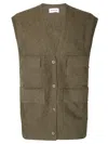 P.a.r.o.s.h Multi-pocket Utility Vest With Oversized Silhouette In Gray