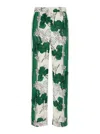 P.a.r.o.s.h Multicolor Pants With All-over Floral Printed Motif In Silk Woman In Multicolor