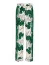 P.a.r.o.s.h Multicolor Pants With All-over Floral Printed Motif In Silk Woman