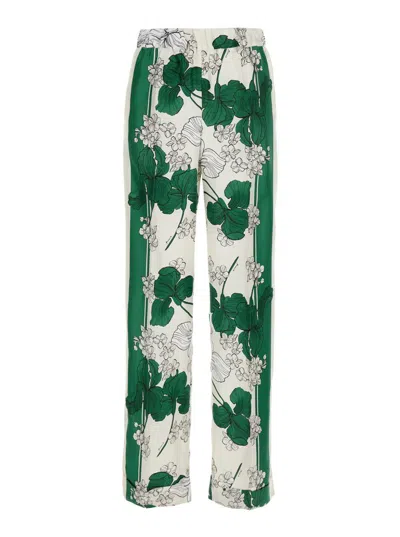 P.a.r.o.s.h Multicolor Pants With All-over Floral Printed Motif