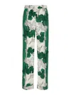 P.a.r.o.s.h Multicolor Pants With All-over Floral Printed Motif In Silk Woman In Multicolor