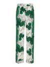 P.a.r.o.s.h Multicolor Pants With All-over Floral Printed Motif In Silk Woman In Multicolor