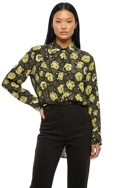 P.a.r.o.s.h Multicolor Regular Floral Shirt In Green