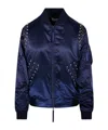 P.a.r.o.s.h . Nashville Studded Bomber Jacket In Blue