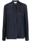 P.a.r.o.s.h . Seam-detail Button-up Shirt In Navy Blue