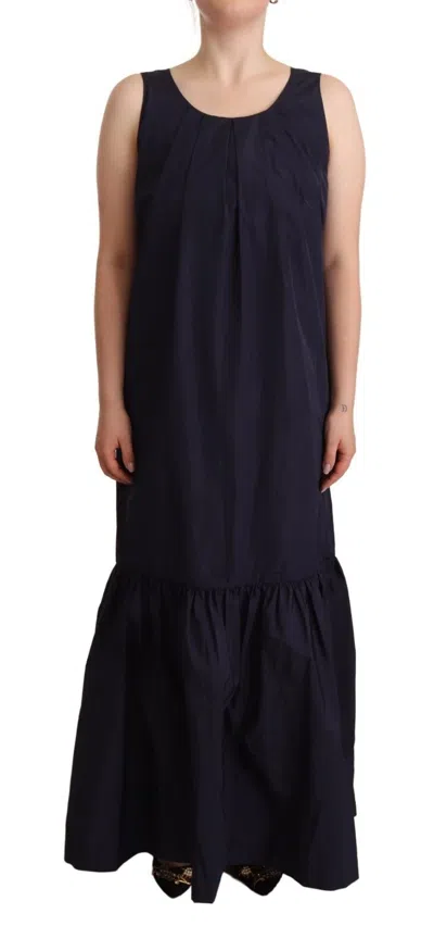 Pre-owned P.a.r.o.s.h . Navy Blue Sleeveless Round Neck Mermaid Long Women's Dress ()
