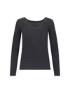 P.a.r.o.s.h Ribbed V-neck Long Sleeve Knitwear In Gray