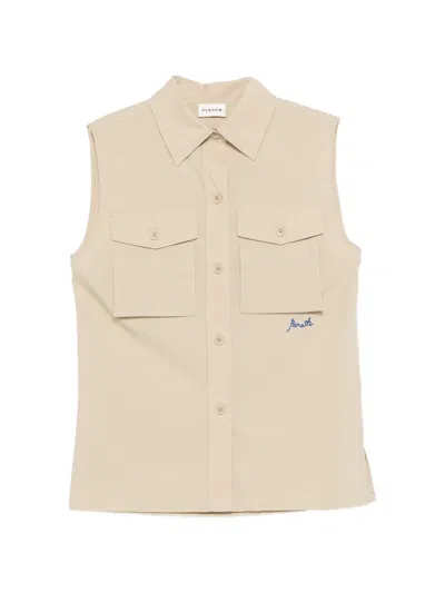 P.a.r.o.s.h Ninja Chest-pocket Shirt In Neutral